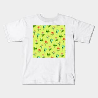Mondstadt Flowers Print (Lime Green) Kids T-Shirt